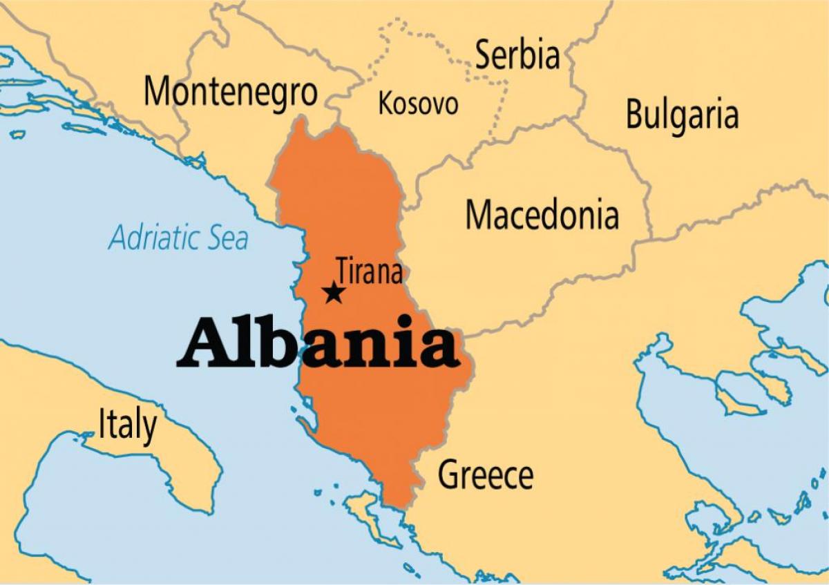 mapa de Albania
