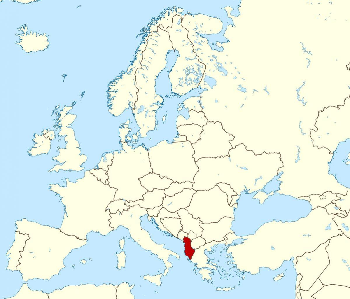 mapa de Albania ubicación en el mundo