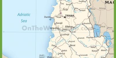 Albania mapa de carreteras