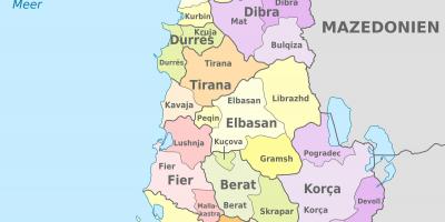 Mapa de Albania político