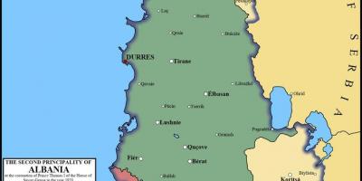 Mapa de durres, Albania