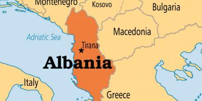 Mapa de tirana, Albania