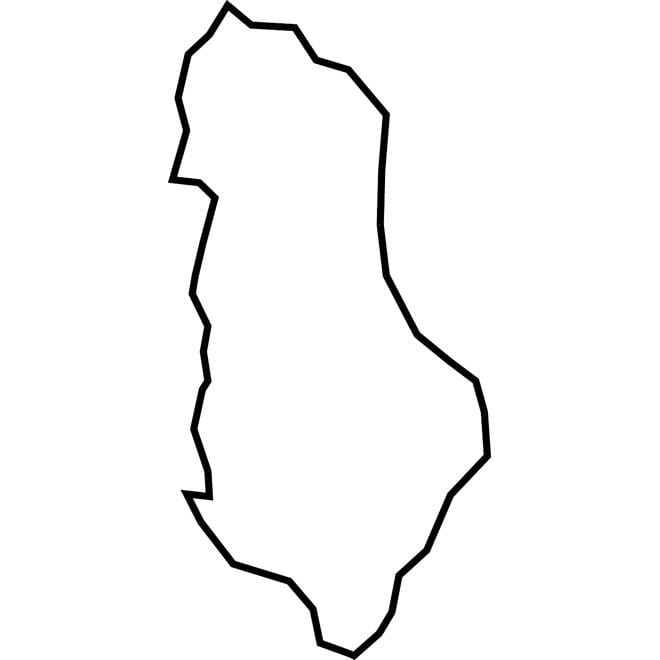 mapa de Albania mapa vectorial