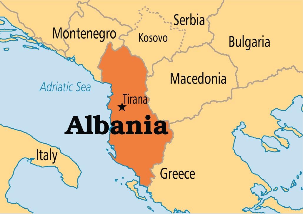 Albania mapa del país