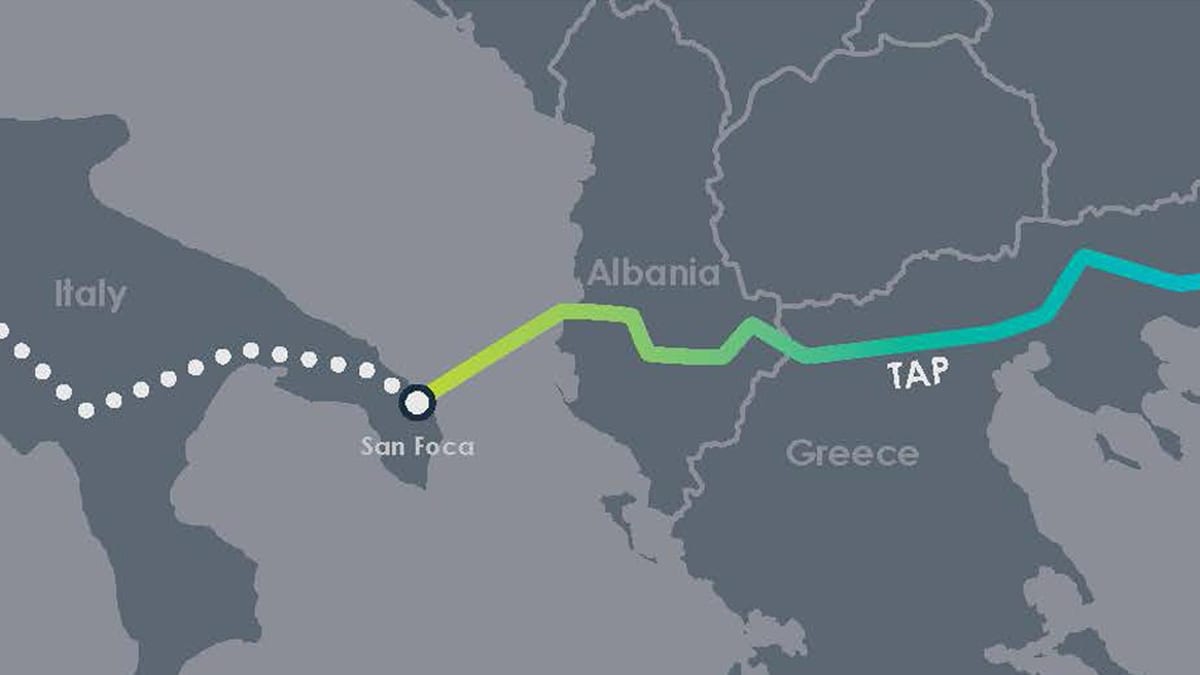 mapa de toque en Albania