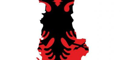 Mapa de la bandera de Albania