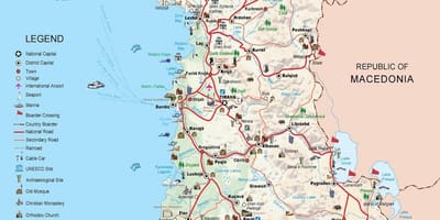 Dhermi mapa de Albania